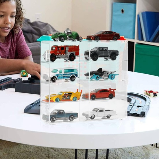 KISLANE Acrylic Display Case Compatible with Toy Cars, Matchbox Cars, 8 Slots Display Case for Toy Cars, Matchbox Cars (Small-8 Slots) KISLANE Acrylic Display Case Compatible with Toy Cars, Matchbox Cars, 8 Slots Display Case for Toy Cars, Matchbox Cars (Small-8 Slots)