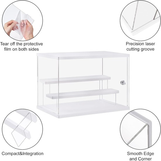 LileZbox Acrylic Display Case, Versatile Collectibles Display Showcase for Action Figures Toys,with Display Stand,1 Pack LileZbox Acrylic Display Case, Versatile Collectibles Display Showcase for Action Figures Toys,with Display Stand,1 Pack