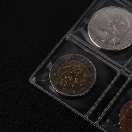 Uncle Paul Coin Pocket Pages - 30 Compartments Standard Coin Pockets with 9 Holes Collector Sleeves for Coins 5 Sheets CS03530 Uncle Paul Coin Pocket Pages - 30 Compartments Standard Coin Pockets with 9 Holes Collector Sleeves for Coins 5 Sheets CS03530