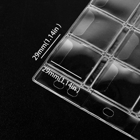 Uncle Paul Coin Pocket Pages - 42 Compartments Standard 9 Hole Coin Pocket Inserts Collector Sleeves for Coins 5 Sheets CS03542 Uncle Paul Coin Pocket Pages - 42 Compartments Standard 9 Hole Coin Pocket Inserts Collector Sleeves for Coins 5 Sheets CS03542