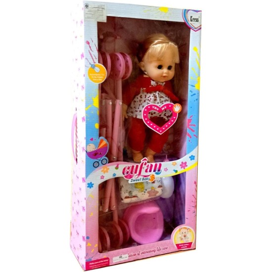 KEESS Baby Doll With Baby Cart, Potty And Diaper - 2725601174582 KEESS Baby Doll With Baby Cart, Potty And Diaper - 2725601174582