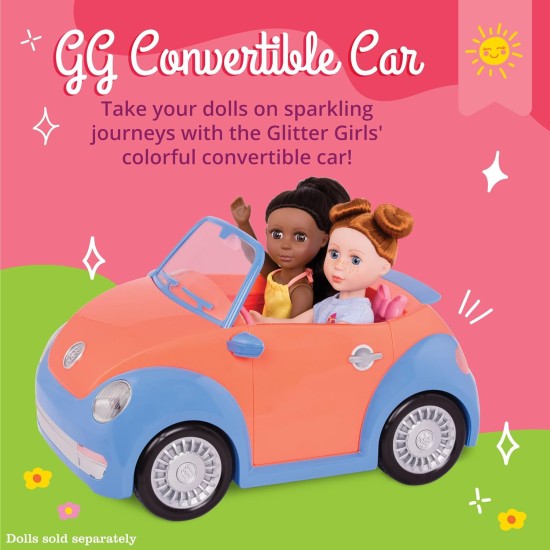 Glitter Girls GG57066Z Battat-Convertible Car for 35.6 cm (14-inch) Dolls-Toys, Clothes & Accessories for Girls 3-Year-Old & Up Glitter Girls GG57066Z Battat-Convertible Car for 35.6 cm (14-inch) Dolls-Toys, Clothes & Accessories for Girls 3-Year-Old & Up