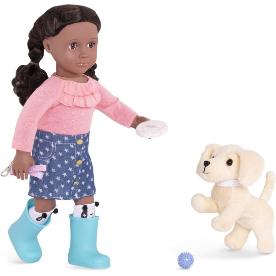 Our Generation Pet Play Outfit with Dog Leash for 18" Dolls - Playful Pickup Our Generation Pet Play Outfit with Dog Leash for 18" Dolls - Playful Pickup