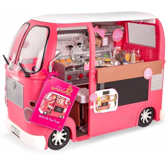 Our Generation Pink Grill to Go Food Truck with Accessories for 18" Dolls