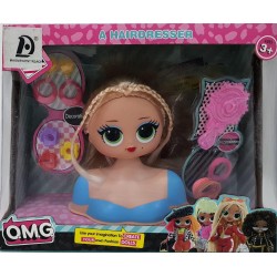 A Child`s Toy Doll Set Omg A Hairdresser, Multi colors 146-3