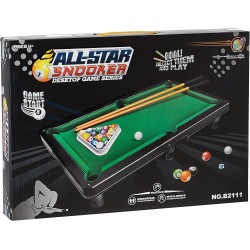 Eurosafe Mini Pool Table, Premium Tabletop Billiards Mini Snooker Game Set, Travel-Size - Balls, Cues, and Rack Pool