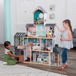 Kidkraft Celeste Mansion Wooden Dollhouse With Ez Kraft, Lights & Sounds 126.7 * 31.3 * 143.5 cm- 65979, 3+