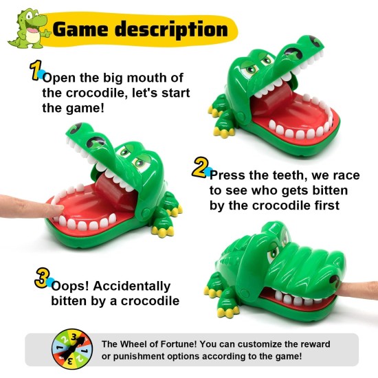 Maikerry Upgraded Version Crocodile Teeth Game for Kids Party, Dentist Biting Finger Games Funny Toys