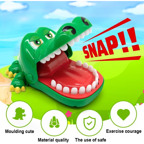 Maikerry Upgraded Version Crocodile Teeth Game for Kids Party, Dentist Biting Finger Games Funny Toys