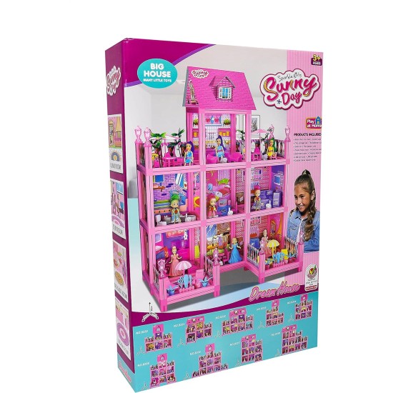 Play at Home 8330 Sunny Day Dream House with Rooms, 88 x 116 x 48 cm Play at Home 8330 Sunny Day Dream House with Rooms, 88 x 116 x 48 cm
