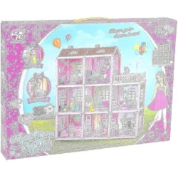 Tian Cheng Toys 953 Villa Shaped Doll House - 156 Pieces