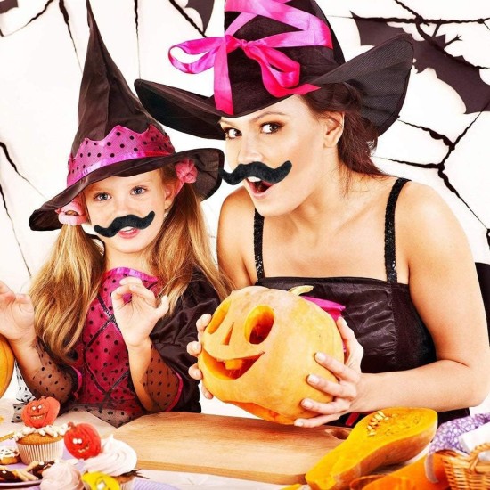 Generic 12Pcs Fake Mustaches Funny Fake Beard Whisker for Halloween, Christmas, Parties, Kids, Favors, Adults, Fun, Birthday, Games, Home