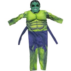 Kids Hulk Costume Muscle Costume Super Hero Costume Set Mask and Suit
