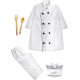 Oulabi Mir Chef Costume for Kids (276, White, 4-5 Years)