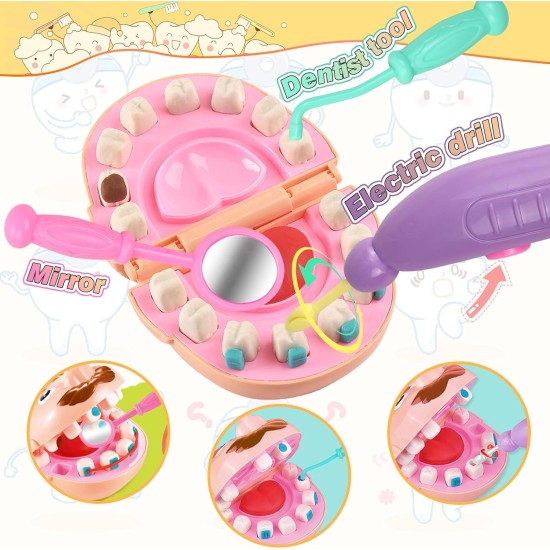 CORPER TOYS Corpert Toys Dentist Playdough Set for Kids Ages 4-8 with Dental Kit Drill and Fill Tools Doctor Diy Playset for Toddlers Color Dough Art Craft Gift Set for Birthday Christmas CORPER TOYS Corpert Toys Dentist Playdough Set for Kids Ages 4-8 with Dental Kit Drill and Fill Tools Doctor Diy Playset for Toddlers Color Dough Art Craft Gift Set for Birthday Christmas