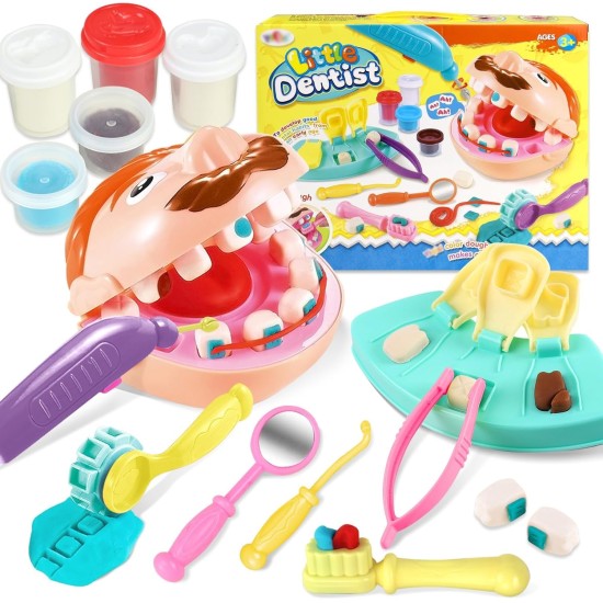 CORPER TOYS Corpert Toys Dentist Playdough Set for Kids Ages 4-8 with Dental Kit Drill and Fill Tools Doctor Diy Playset for Toddlers Color Dough Art Craft Gift Set for Birthday Christmas CORPER TOYS Corpert Toys Dentist Playdough Set for Kids Ages 4-8 with Dental Kit Drill and Fill Tools Doctor Diy Playset for Toddlers Color Dough Art Craft Gift Set for Birthday Christmas
