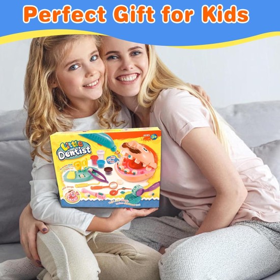 Crelloci Play Dough Dentist Set Playdough Dental Kit Tools and Cutters Accessories Drill and Fill Teeth Toys Playset Art & Craft for Kids 2 3 4-5 Years Old Gift Crelloci Play Dough Dentist Set Playdough Dental Kit Tools and Cutters Accessories Drill and Fill Teeth Toys Playset Art & Craft for Kids 2 3 4-5 Years Old Gift