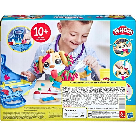 Play-Doh Care 'n Carry Vet Playset for Kids 3 Years and Up with Toy Dog, Storage, 10 Tools, and 5 Modeling Compound Colors, Non-Toxic Play-Doh Care 'n Carry Vet Playset for Kids 3 Years and Up with Toy Dog, Storage, 10 Tools, and 5 Modeling Compound Colors, Non-Toxic