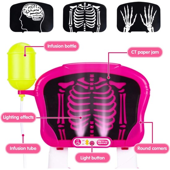 UNIH Doctor Cart Kit for Kids and Toddler, Medical Play Set Realistic with CT X-Ray Toys for Boys Girls UNIH Doctor Cart Kit for Kids and Toddler, Medical Play Set Realistic with CT X-Ray Toys for Boys Girls