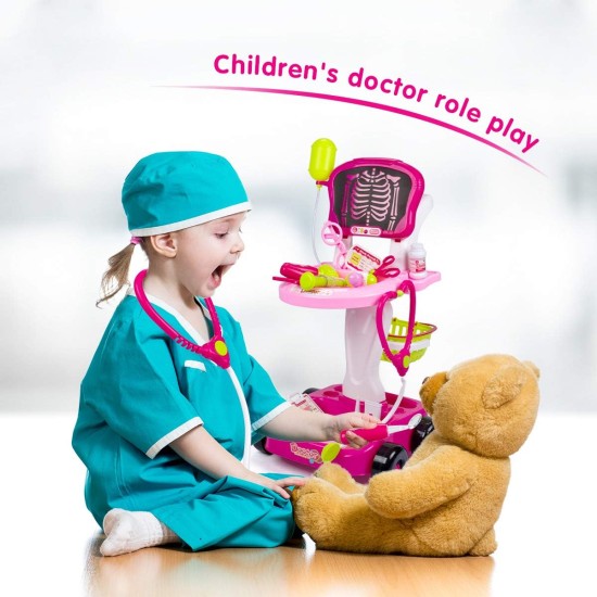 UNIH Doctor Cart Kit for Kids and Toddler, Medical Play Set Realistic with CT X-Ray Toys for Boys Girls UNIH Doctor Cart Kit for Kids and Toddler, Medical Play Set Realistic with CT X-Ray Toys for Boys Girls