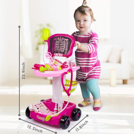 UNIH Doctor Cart Kit for Kids and Toddler, Medical Play Set Realistic with CT X-Ray Toys for Boys Girls UNIH Doctor Cart Kit for Kids and Toddler, Medical Play Set Realistic with CT X-Ray Toys for Boys Girls