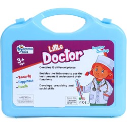 myhoodwink® Doctor Pretend Play Set for Kids with Foldable Suitcase, Compact Medical Accessories, Game Toy Kit for 3 + Years Boys and Girls (Blue)