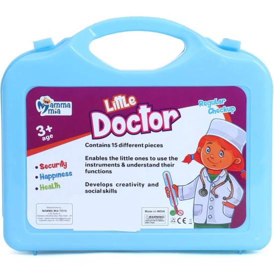 myhoodwink® Doctor Pretend Play Set for Kids with Foldable Suitcase, Compact Medical Accessories, Game Toy Kit for 3 + Years Boys and Girls (Blue) myhoodwink® Doctor Pretend Play Set for Kids with Foldable Suitcase, Compact Medical Accessories, Game Toy Kit for 3 + Years Boys and Girls (Blue)