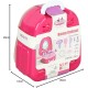 Aaojiani Makeup Backpack for Kids, 23 Pieces - Pink