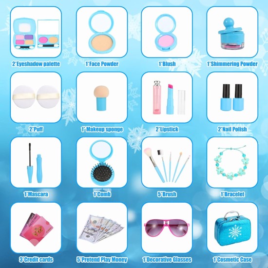 Cozybuy Pretend Kids Makeup Kit for Girls, Princess Toy for Kids Toddler Play Dress Up Toys, Makeup Set for Toddler Toys for 3-12 Years Old Girls Kids Toddler Birthday Gift for Girls Makeup Toys Cozybuy Pretend Kids Makeup Kit for Girls, Princess Toy for Kids Toddler Play Dress Up Toys, Makeup Set for Toddler Toys for 3-12 Years Old Girls Kids Toddler Birthday Gift for Girls Makeup Toys