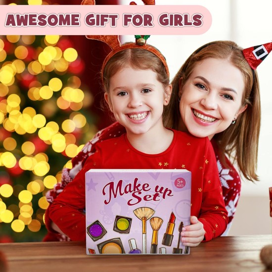 Dreamon Kids Makeup Kit for Girls, Real Make Up for Kids Washable with Cosmetics Bag Princess Toys Halloween Birthday Party Gifts for Girls Age 3 4 5 6 Dreamon Kids Makeup Kit for Girls, Real Make Up for Kids Washable with Cosmetics Bag Princess Toys Halloween Birthday Party Gifts for Girls Age 3 4 5 6