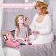 Dreamon Real Makeup Set for Kids, Washable Children Play Make Up Toys Nail Varnish Kit Non Toxic with Suitcase, Girl Gifts Age 3 4 5
