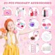 Dreamon Real Makeup Set for Kids, Washable Children Play Make Up Toys Nail Varnish Kit Non Toxic with Suitcase, Girl Gifts Age 3 4 5
