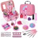Jorunb Kids Makeup kit for Girl, 20PCS Washable Makeup Set Toy with Real Cosmetic Case, Safe & Non-Toxic Kids Makeup Set, Pretend Play Makeup Beauty Set Birthday Toys Gift for 3-10 Years Old Kid