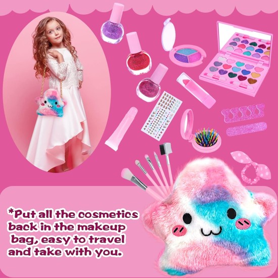 Kids makeup kit for girls, fake makeup set for 4 5 6 7 8 9 year old kids girls, pretend makeup gifts kit for little girls, birthday gifts for 8+ girls, princess toys for 6 7 8 9 10 11 year old girls Kids makeup kit for girls, fake makeup set for 4 5 6 7 8 9 year old kids girls, pretend makeup gifts kit for little girls, birthday gifts for 8+ girls, princess toys for 6 7 8 9 10 11 year old girls