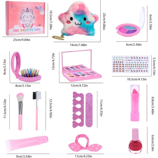 Kids makeup kit for girls, fake makeup set for 4 5 6 7 8 9 year old kids girls, pretend makeup gifts kit for little girls, birthday gifts for 8+ girls, princess toys for 6 7 8 9 10 11 year old girls Kids makeup kit for girls, fake makeup set for 4 5 6 7 8 9 year old kids girls, pretend makeup gifts kit for little girls, birthday gifts for 8+ girls, princess toys for 6 7 8 9 10 11 year old girls