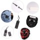 Lizber Halloween Mask, Led Light Up Mask Cosplay Costume with Neon Wire, Scary Hacker Mask for Halloween, Glow in The Dark Mask with 3 Lighting Modes, Glowing Anonymous Mask for Boy Girls Women, Red