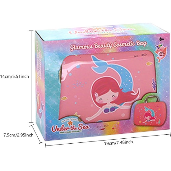 MJARTORIA Children's Make-Up Washable Set, Children's Make-Up Set, Make-Up Set with Cosmetic Bag for Role Play, Over 3 Years Make-Up Set for Birthday Gift