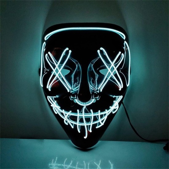 NeoGenius LED Light Up Mask for Halloween, Neon, and Bachelor Party Decoration NeoGenius LED Light Up Mask for Halloween, Neon, and Bachelor Party Decoration