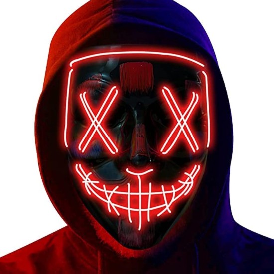NeoGenius LED Light Up Mask for Halloween, Neon, and Bachelor Party Decoration NeoGenius LED Light Up Mask for Halloween, Neon, and Bachelor Party Decoration