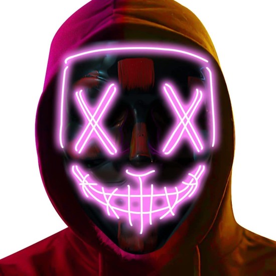 NeoGenius LED Light Up Mask for Halloween, Neon, and Bachelor Party Decoration NeoGenius LED Light Up Mask for Halloween, Neon, and Bachelor Party Decoration
