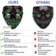 NeoGenius LED Light Up Mask for Halloween, Neon, and Bachelor Party Decoration (White) NeoGenius LED Light Up Mask for Halloween, Neon, and Bachelor Party Decoration (White)