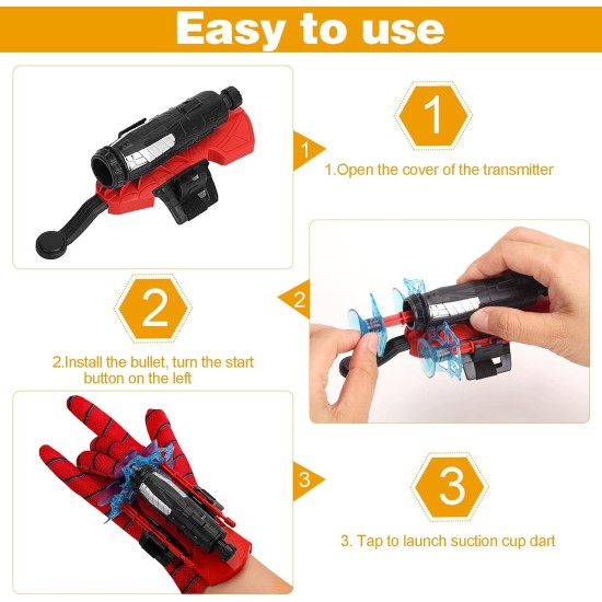 Niumowang Launcher Glove, Spider Web Shooter, Child Spider Gloves, Launcher Glove (A)