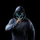 OU-BAND LED Halloween Mask, Purge Mask Costume, Scary Hacker Mask for Halloween, Masquerade Cosplay Light Up Face Mask for Men Women Kids, Carnival, Gifts