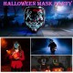 OU-BAND LED Halloween Mask, Purge Mask Costume, Scary Hacker Mask for Halloween, Masquerade Cosplay Light Up Face Mask for Men Women Kids, Carnival, Gifts