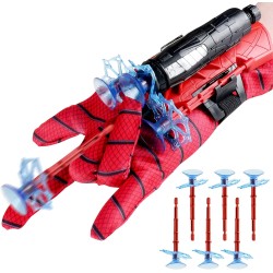 Obidodi Launcher Wrist Toys Set, Spider Toy Launcher Gloves Kids with 6 Bullets, Spider Web Shooter, Hero Launcher Wrist Toy Great for Kids Boys Costume Cosplay Gift (1 Pcs)