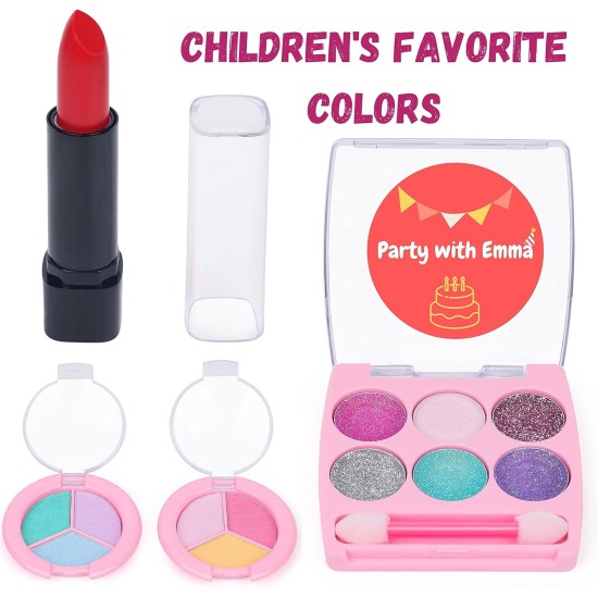 Party With Emma Kids Makeup Kit For Girl Real Washable Makeup Kit For Little Girls Over 8 Year Old Girls Makeup Set With Cute Princess Cosmetic Purse Girls Pretend Play Toy Toys (Mermaid Box) Party With Emma Kids Makeup Kit For Girl Real Washable Makeup Kit For Little Girls Over 8 Year Old Girls Makeup Set With Cute Princess Cosmetic Purse Girls Pretend Play Toy Toys (Mermaid Box)