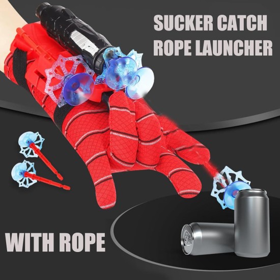 YKHSUAOU Super Spider Launcher, Set of 2 Kids Spider Hero Gloves, Spider Launcher Gloves, Spiderman Web Shooter, Launcher Toy, Wrist Toy Set, Cosplay Glove Launcher