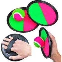 Year Catch Ball Game/2 Ball Grip Disc + Ball/Ball/Ball Player Pass on Bat/Elastic Behind Bat Grip/Super Fun Toy for Whole Family/Juniors Adult