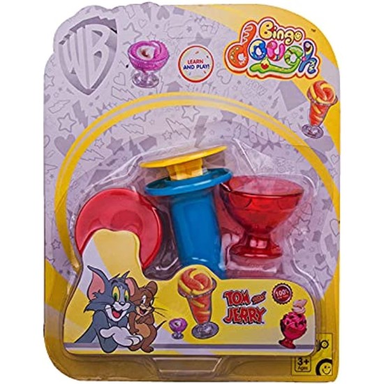 Bingo Dough Tom and Jerry Ice Cream Playset for Kids - Red Bingo Dough Tom and Jerry Ice Cream Playset for Kids - Red