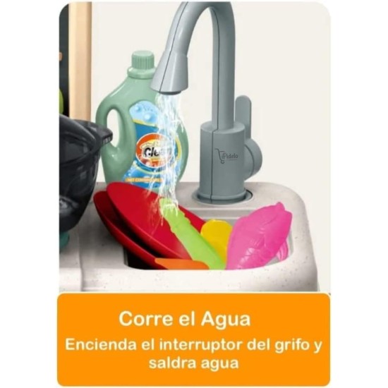 Fantastic-Kids-Toys Interactive Kids Kitchen with Water, Sound, Light and Steam - Size (75cm x 47.7cm x 25cm) Fantastic-Kids-Toys Interactive Kids Kitchen with Water, Sound, Light and Steam - Size (75cm x 47.7cm x 25cm)